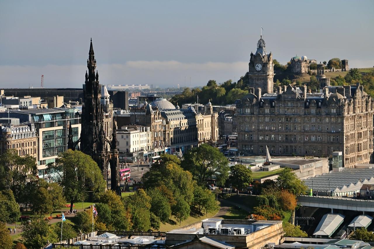 Castello di Edimburgo vista dall'alto