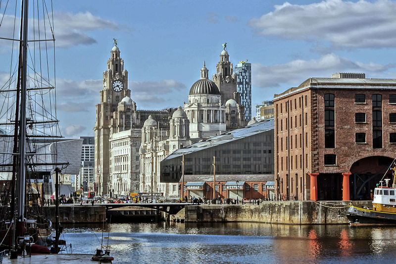 liverpool pier head from albert dock