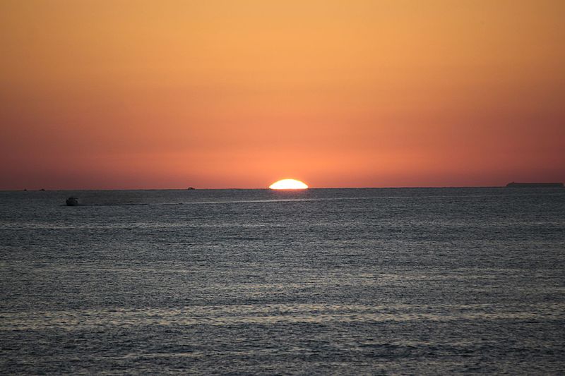 tramonto a lampedusa albero sole